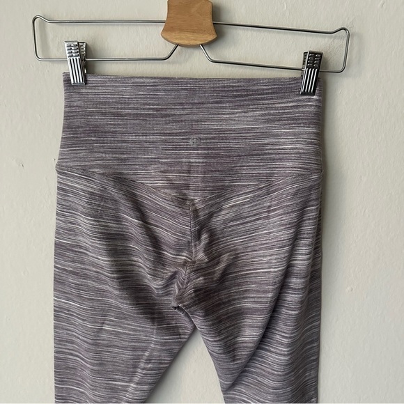 Lululemon Purple Space Dye Herringbone Align Crop 21" Athletic Leggings Size 6 - Picture 6 of 12
